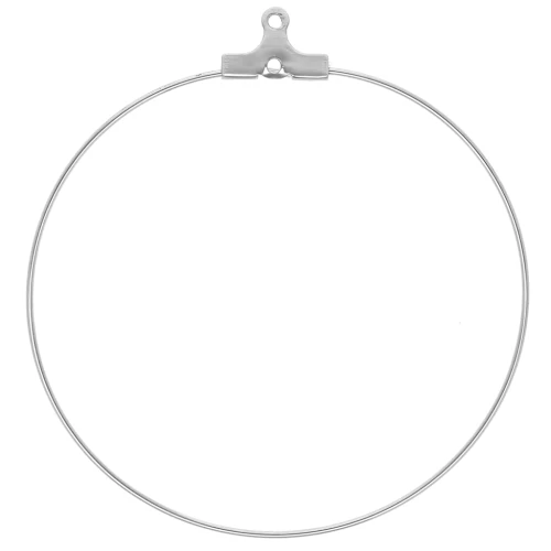 Intercalaires créoles à décorer 45 mm - Acier inoxydable 304L x2