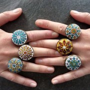 Bague serti réglable pour cabochon fond plat 14 mm en Acier inox x1