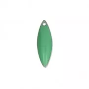 Sequins navette en métal et résine époxy 16x5 mm Mint x6