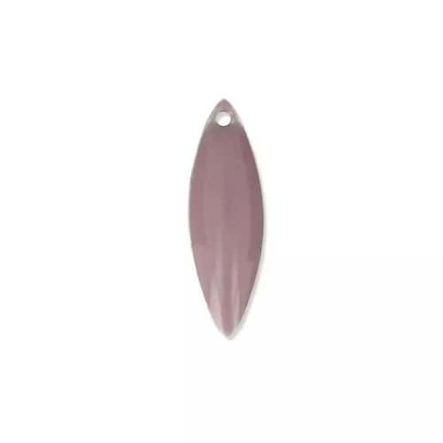 Sequins navette en métal et résine époxy 16x5 mm Lilas x6