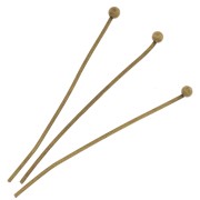 Clous tête boule 26X0.5 mm bronze x50|raw }}
