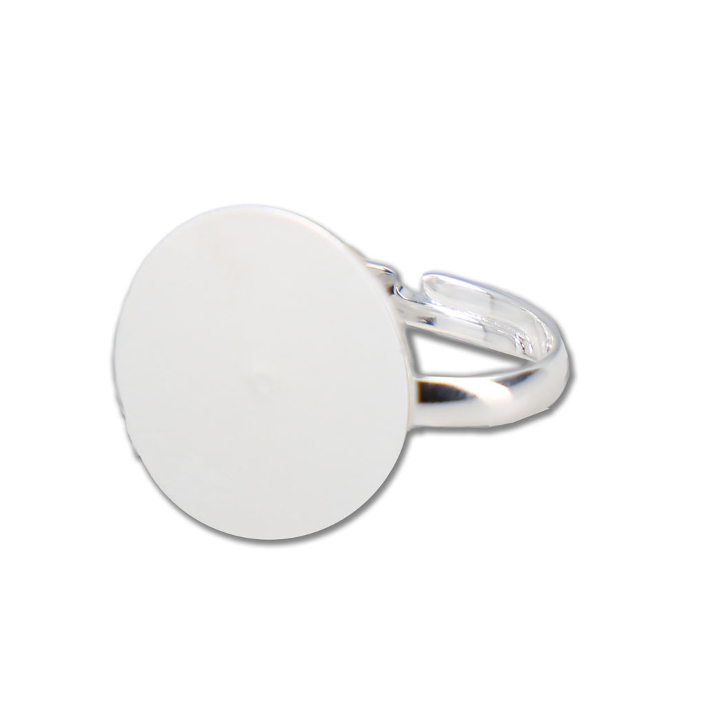 Base de bague réglable en argent massif 925, pour Cabochon, camée, anneaux de bricolage, résultats de bijoux, accessoires pour femmes  36