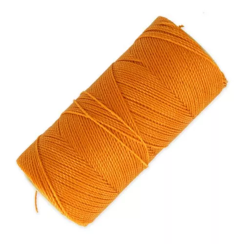 Bobine de fil ciré Linhasita pour micro macramé 1 mm - Light Topaz (38) x168m