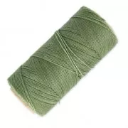 Bobine de fil ciré Linhasita pour micro macramé 1 mm - Vert Militaire (90) x168m
