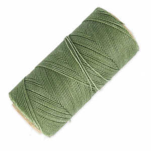Bobine de fil ciré Linhasita pour micro macramé 1 mm - Vert Militaire (90) x168m