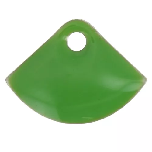 Sequins éventail en métal et résine époxy 7x10 mm Vert x6