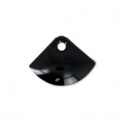 Sequins éventail en métal et résine époxy 7x10 mm Noir x6