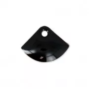 Sequins éventail en métal et résine époxy 7x10 mm Noir x6