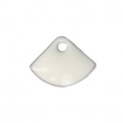 Sequins éventail en métal et résine époxy 7x10 mm Blanc x6