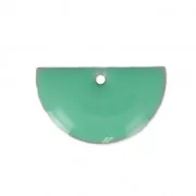 Sequins demi-cercle en métal et résine époxy 9.5x16 mm Mint x6