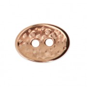 Bouton ovale martelé 14x10 mm doré rose x1|raw }}