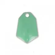 Sequins diamant en métal et résine époxy 9x13 mm Mint x6