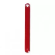Sequins barre en métal et résine époxy 3x28 mm - Rouge foncé x4