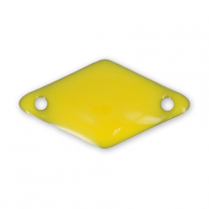 Intercalaires en métal losange 2 trous résine époxy 17x9 mm Jaune x6