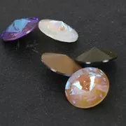 Cabochon PureCrystal 1122 Rivoli 12 mm Crystal Army Green DeLite x1