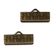 Embouts à serrer décorés 16 mm bronze x4|raw }}