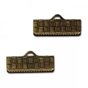 Embouts à serrer décorés 16 mm bronze x4