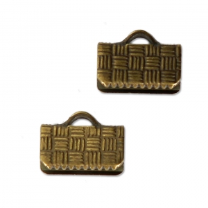 Embouts à serrer décorés 10 mm bronze x4