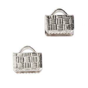 Embouts à serrer décorés 8 mm Placage Argent fin x10