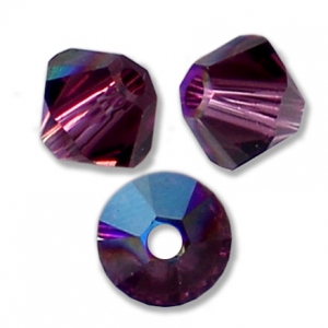 Toupies en cristal PureCrystal 5328 4 mm Amethyst Shimmer x50