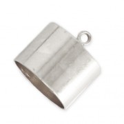 Embouts cylindriques pour cordon 10 mm Placage Argent fin x4