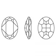 Cabochon PureCrystal 4127 30x22 mm Crystal Light Grey DeLite x1