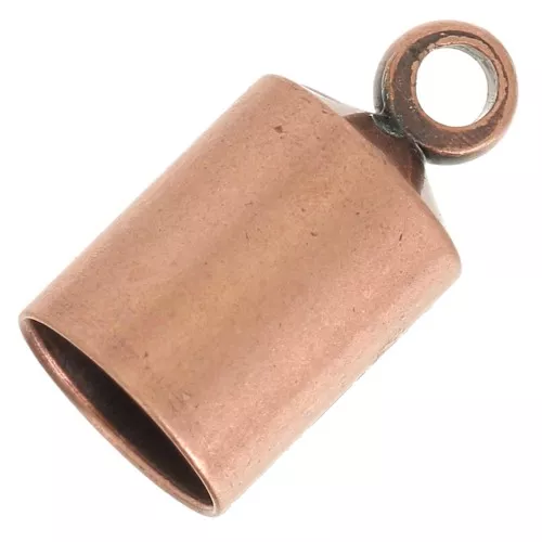 Embouts cylindriques pour cordon 4 mm cuivré vieilli x10