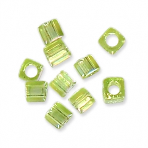 Cubes Miyuki 1.8 mm SB18-0258 - Transparent Chartreuse AB x10g