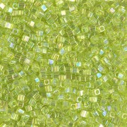 Cubes Miyuki 1.8 mm SB18-0258 - Transparent Chartreuse AB x10g