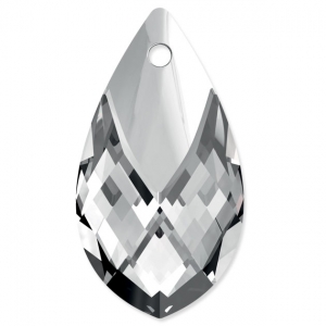 Pendentif Poire haut métallisé 6565 18 mm Crystal Light Chrome x1