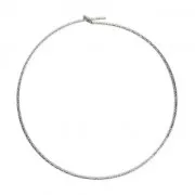 Créoles diamantées à décorer 45 mm en Argent 925 x2