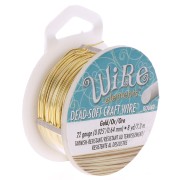 Fil de cuivre Craft Wire souple 0.64 mm doré anti-ternissement x 7.31 m|raw }}