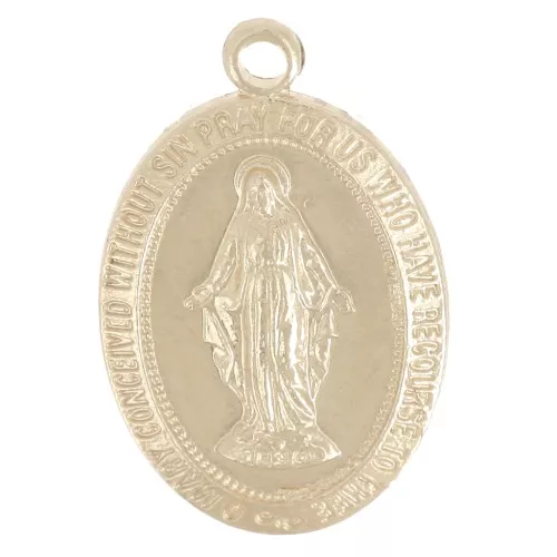 Breloque fine Vierge 14 mm en Gold filled (or laminé) x1