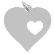 Breloque coeur ajourée coeur 15x14.5 mm en Acier inoxydable 316L x1|raw }}