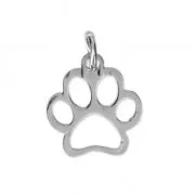 Breloque patte de chien 16x12 mm en Acier inoxydable x1
