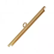 Embout pour tissage de perles rocailles & Delica Miyuki 32 mm doré à l'or fin x1