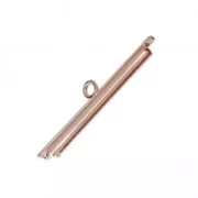 Embout pour tissage de perles rocailles & Delica Miyuki 26 mm doré rose x1