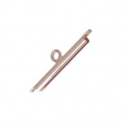 Embout pour tissage de perles rocailles & Delica Miyuki 20 mm doré rose x1