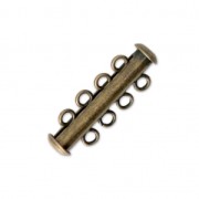 Fermoir 4 rangs coulissant 27 mm - Bronze x1