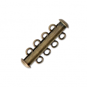 Fermoir 4 rangs coulissant 27 mm - Bronze x1