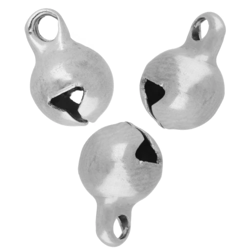 Breloques grelots 6 mm - Acier inoxydable 304 x5