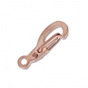 Fermoirs mousquetons de sécurité 13 mm - Doré rose x4