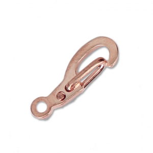Fermoirs mousquetons de sécurité 13 mm - Doré rose x4