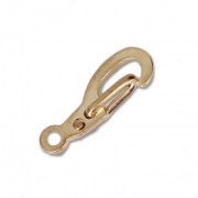 Fermoirs mousquetons de sécurité 13 mm - Doré à l'or fin x4