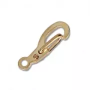 Fermoirs mousquetons de sécurité 13 mm - Doré à l'or fin x4