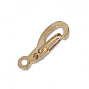Fermoirs mousquetons de sécurité 13 mm - Doré à l'or fin x4