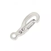 Fermoirs mousquetons de sécurité 13 mm - Placage Argent fin x4
