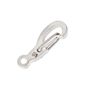 Fermoirs mousquetons de sécurité 13 mm - Placage Argent fin x4