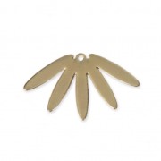 Pendentifs nénuphar découpe laser 25x14 mm - doré x2