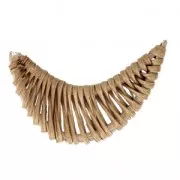 Demi-Lune en rotin 29x46 mm pour la création de bijoux DIY x1